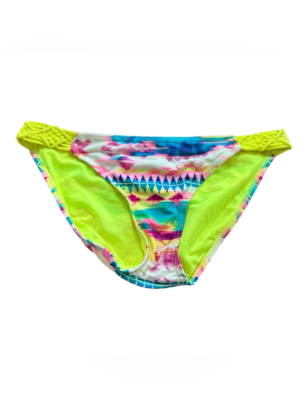 🆕Gossip Neon Yellow & Hot Pink Trim Bikini Bottom